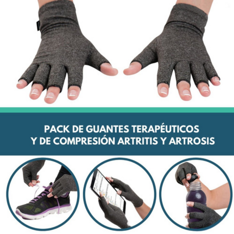 Guantes de Compresión Suave para Artritis, Artrosis, Tendinitis y Túnel Carpiano