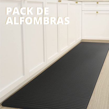 CarpetDuo- Pack de 2 Alfombras Impermeables para cocina