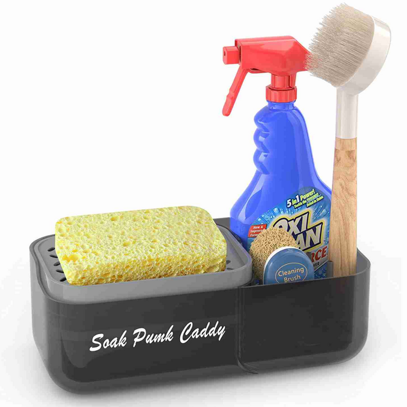 Soap and sink Caddy - Dispensador de Jabón Líquido con Escurridor y Esponja