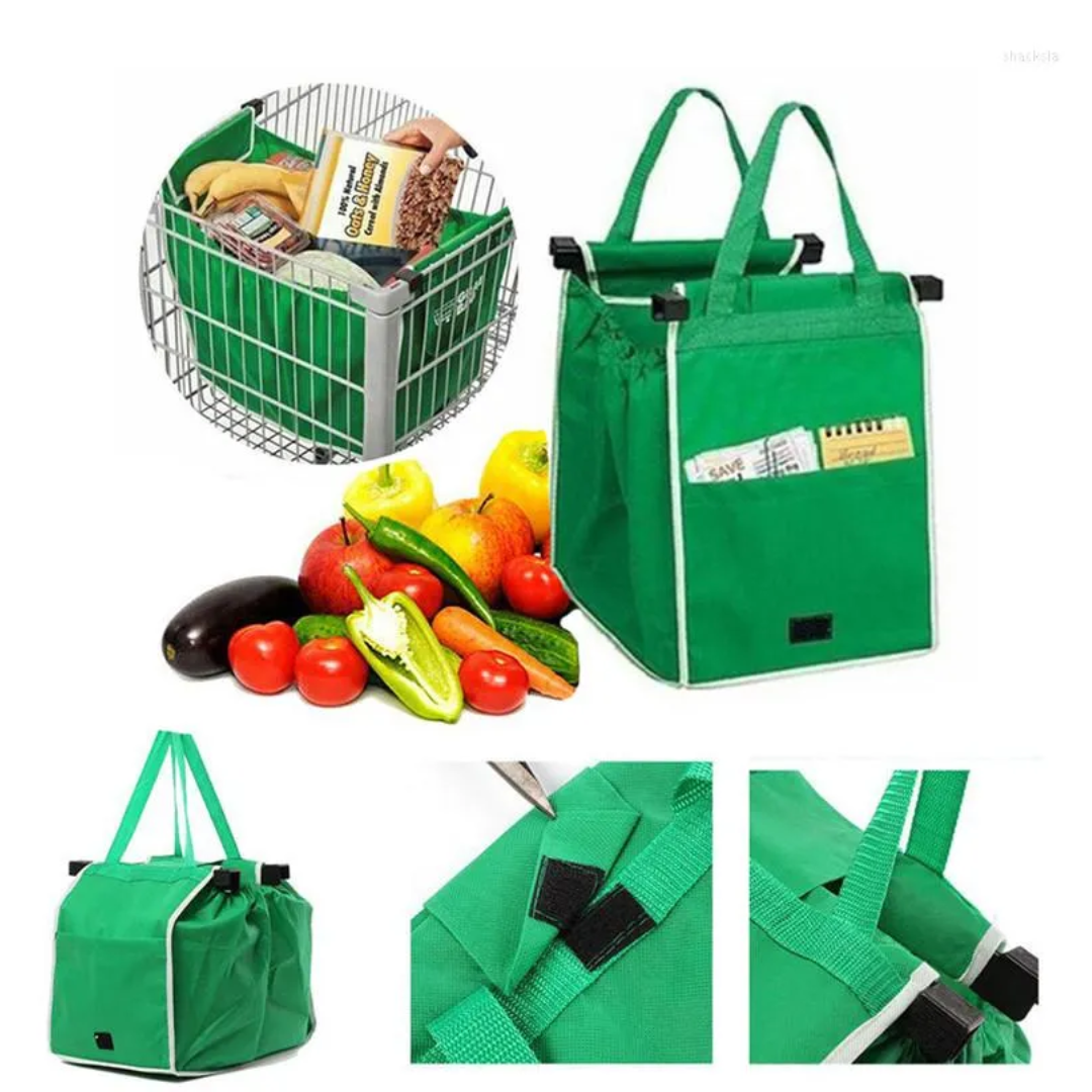 Bolsa Reutilizable Verde Plegable para Compras