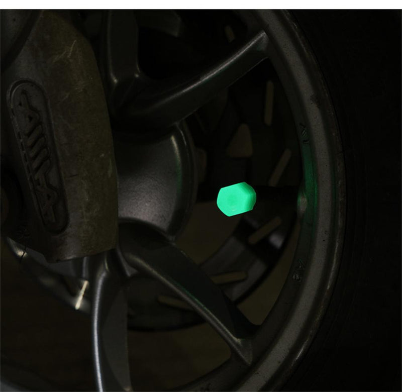 Set de 4 Tapones Universales Fluorescentes para Llantas de Auto