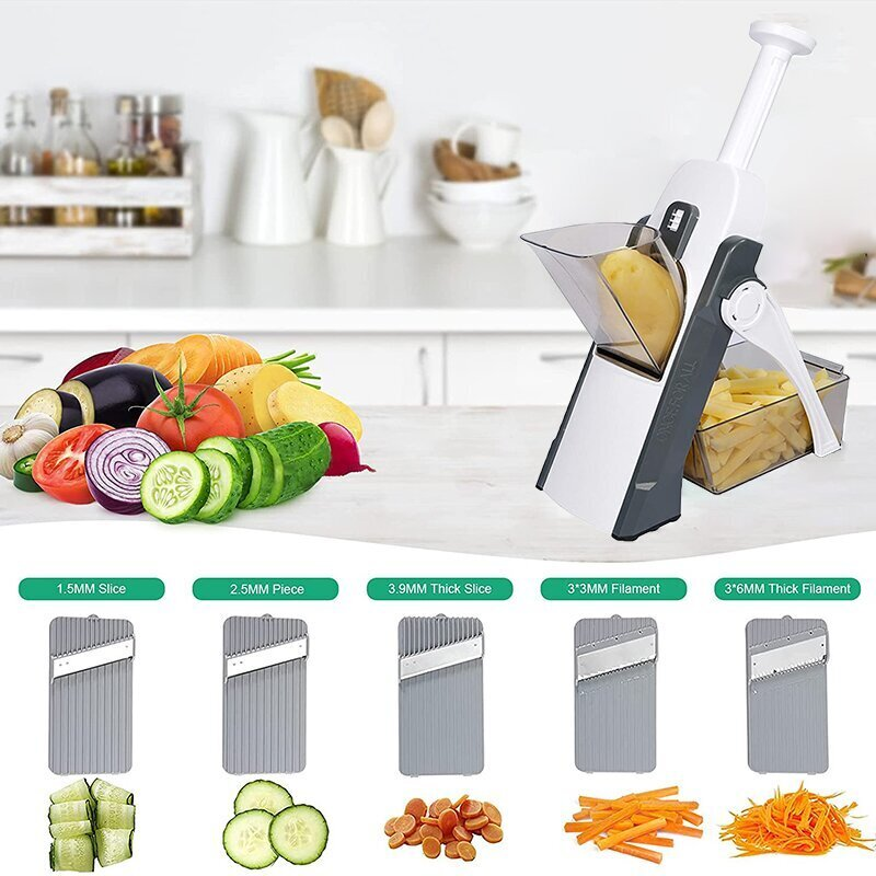 SafeSlicer™ - Cortador Ajustable de Verduras Seguro