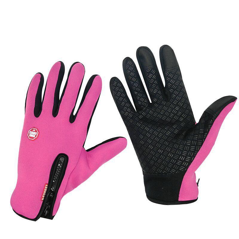 Guantes para Bicicleta Touchscreen Impermeable Rosado