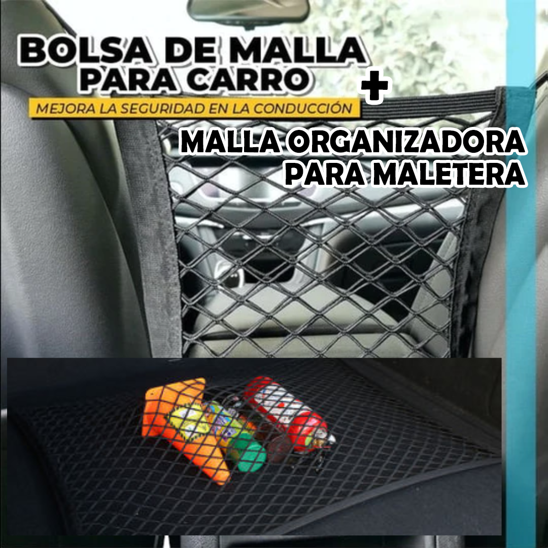 Car Organizer - Pack de Mallas Organizadoras para el Auto