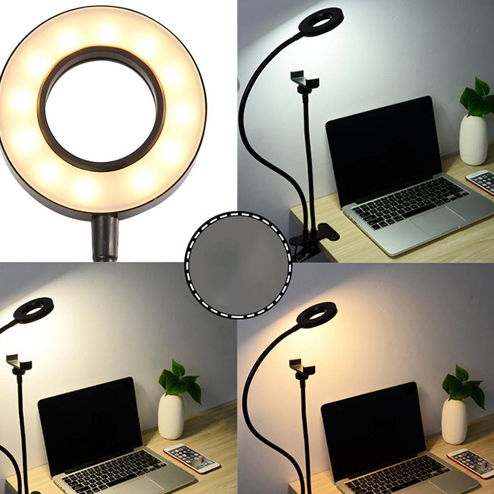 Aro Luz Led Para Escritorio Soporte Celular Flexible - Aurela