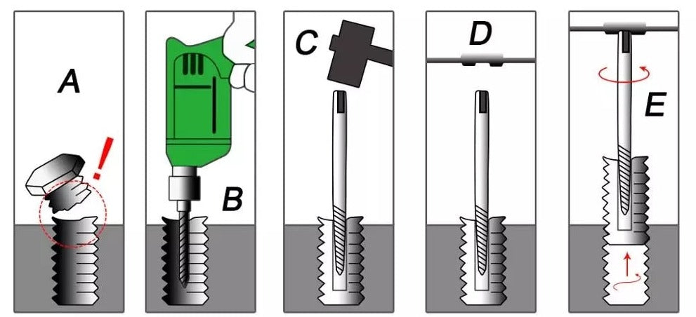 Kit Extractor de Tornillos Dañados