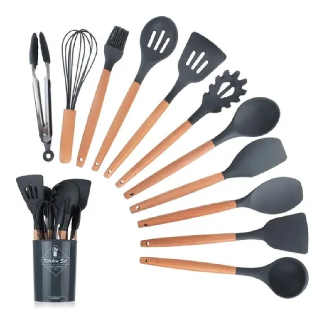 Set de 11 Utensilios para Cocina y Repostería de Silicona