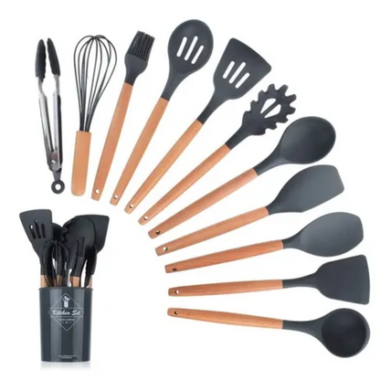 Set de 11 Utensilios para Cocina y Repostería de Silicona