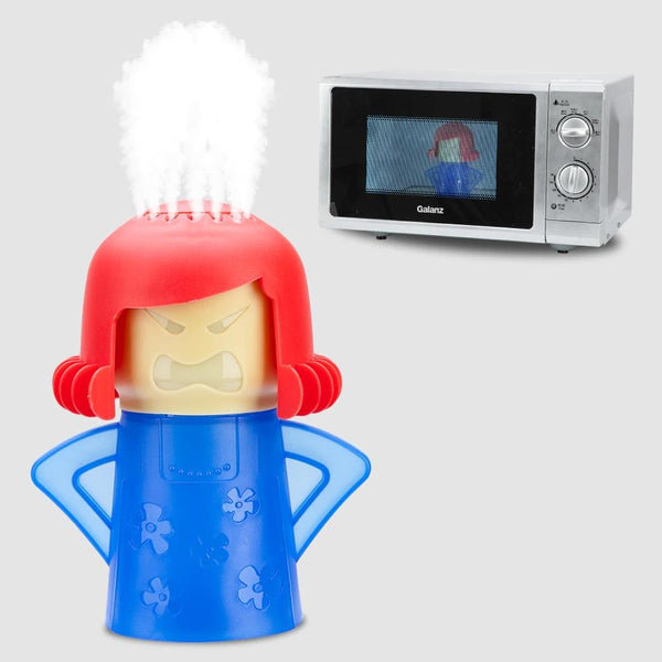Angry Mama Limpiador de microondas Angry Mom Limpiador de vapor para horno  de microondas Limpia fácilmente la suciedad en minutos. Limpia al vapor con