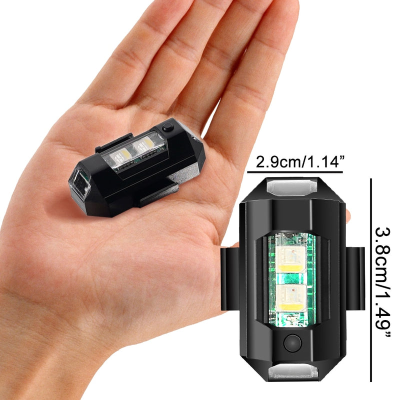 Set de 2 Luces LED de Advertencia Anti Choques con Carga USB