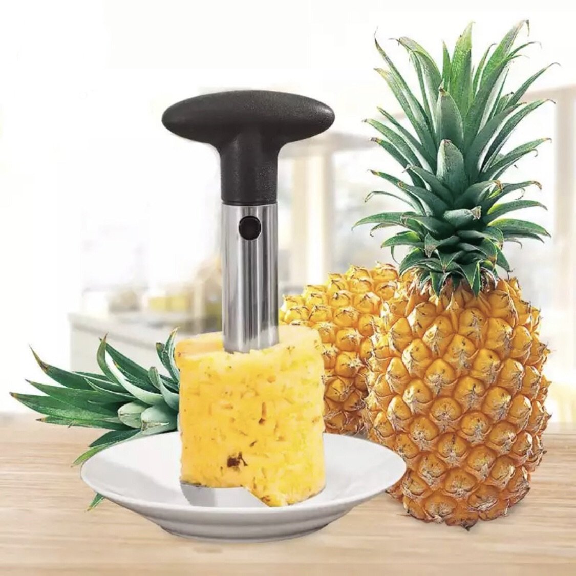 Pelador de Piña Acero Inoxidable Cocina Cortadora Fruta Peladora