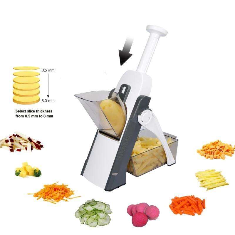 SafeSlicer™ - Cortador Ajustable de Verduras Seguro