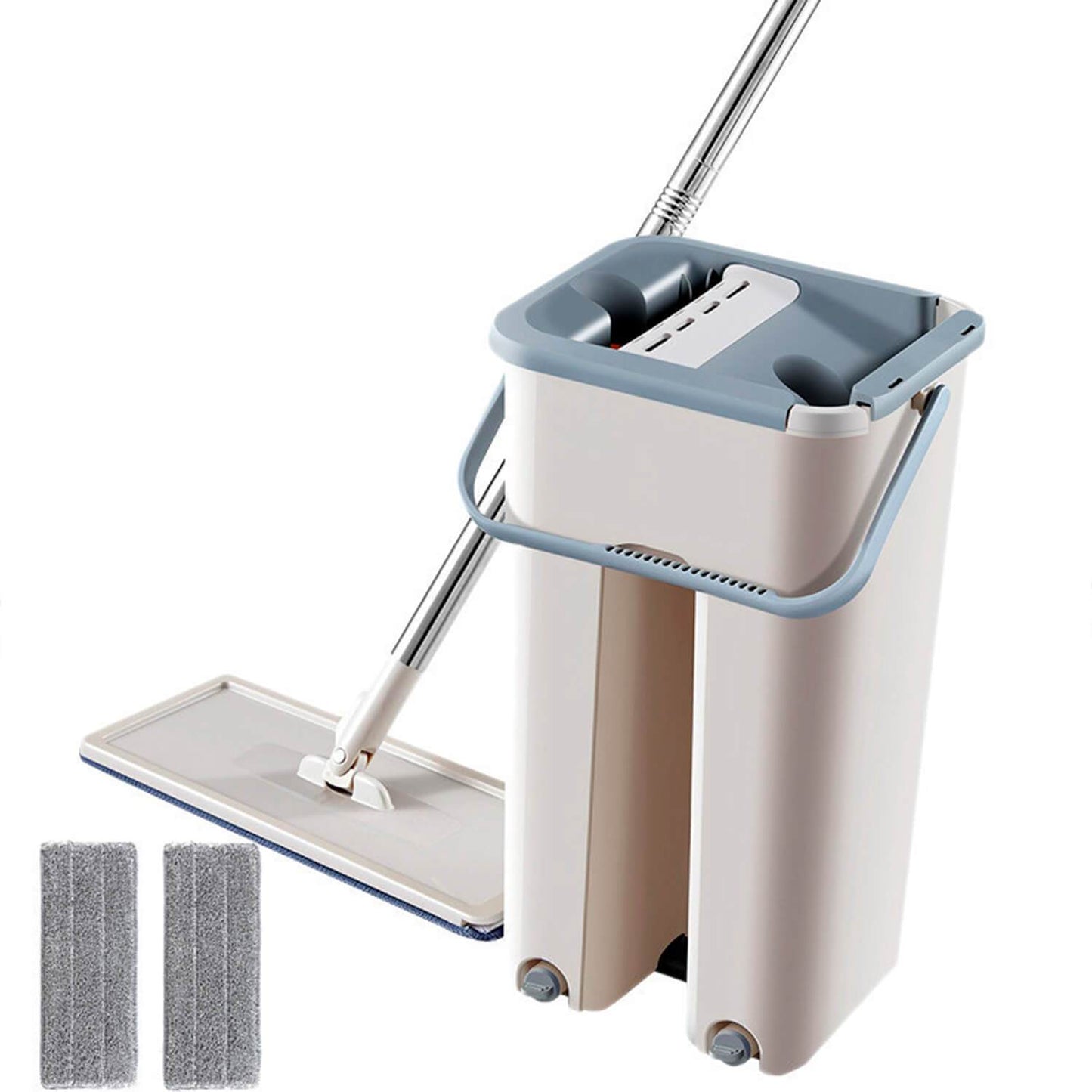 Set de Trapeador Mopa Plano + Limpia Vidrios Magnético