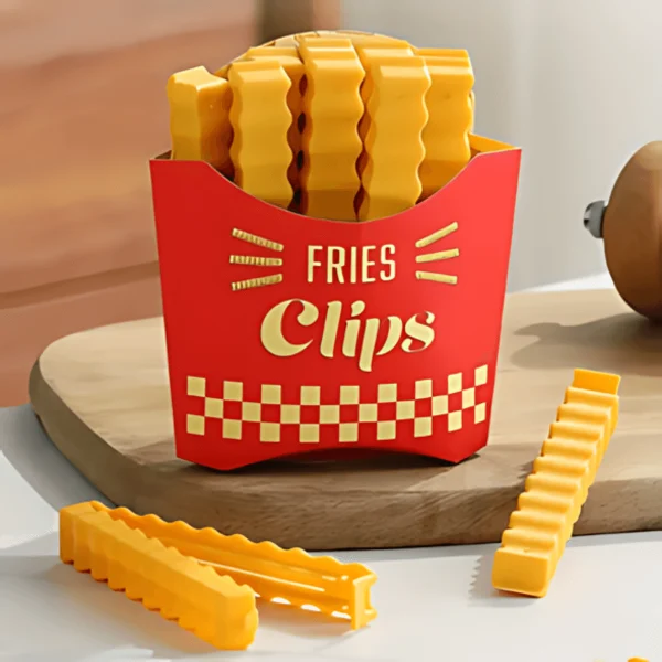 FriesClips™ - Set de 12 Clips Magnéticos en forma de Papas Fritas para Sellado de Bolas de Alimentos, imagen 4