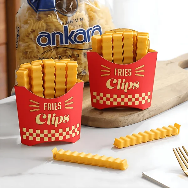 FriesClips™ - Set de 12 Clips Magnéticos en forma de Papas Fritas para Sellado de Bolas de Alimentos, imagen 16