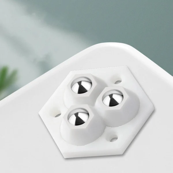 AdhesiveRoller™ - Pack de 8 Ruedas de Bolas con Adhesivo para Muebles, ideal para mover cajas de almacenamiento y gabinetes, imagen 4
