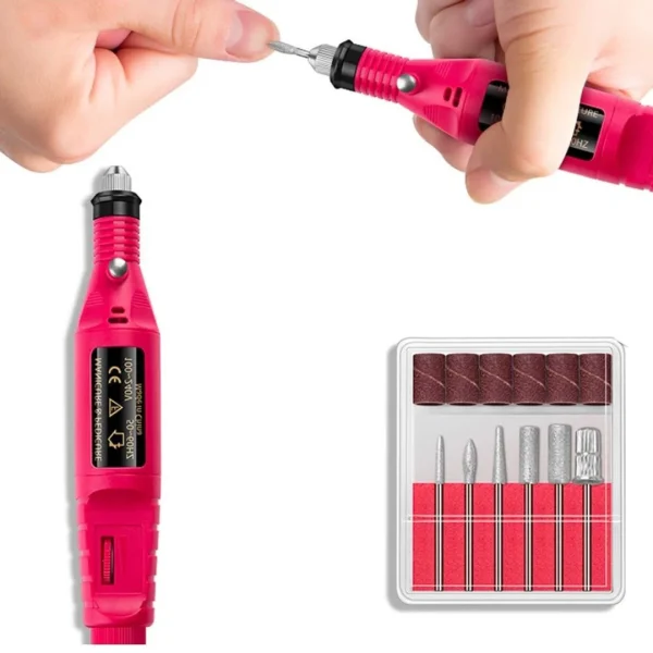 Kit de Manicura eléctrica para Uñas acrílicas con Cabezales, imagen 5