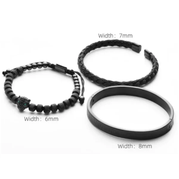 Kit de 3 Pulseras de Acero en 1 - Pantera Negra, imagen 9