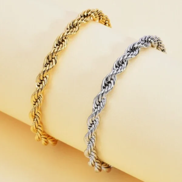 Pulsera Metálica de Eslabones Entrelazados, imagen 2