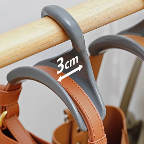 StrapSafe™ - Pack de 3 Ganchos para Armario con Sistema Anti-Doblado de Asas: Mantén tus Bolsos en Perfecto Estado, imagen 5