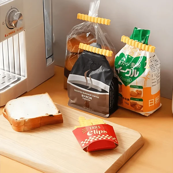 FriesClips™ - Set de 12 Clips Magnéticos en forma de Papas Fritas para Sellado de Bolas de Alimentos, imagen 5