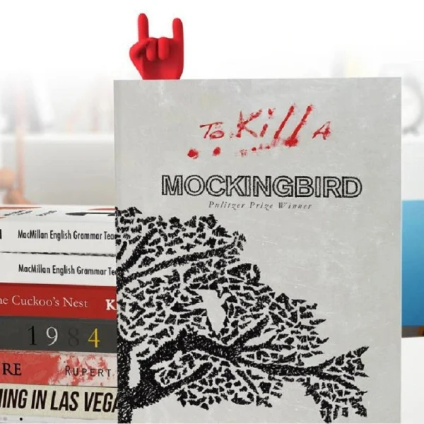 Marcapáginas Señal de Rock de Soilicona para Libros y Cuadernos, imagen 3