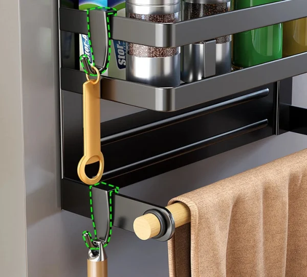 MagRack™ - Estante Magnético para Refrigerador con Estantería y Soporte para Toallas, imagen 3