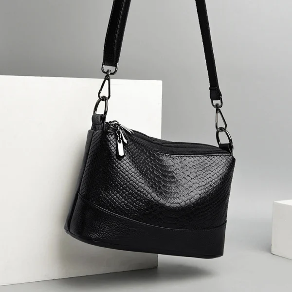 Bolso de Hombro de Cuero Chloe™ con Patrón de Cocodrilo para Mujeres con Estilo, imagen 2