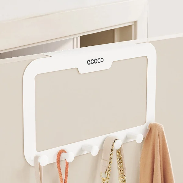 EcoHook - Colgador multiusos de 6 ganchos sin perforaciones para puertas y armarios, imagen 3