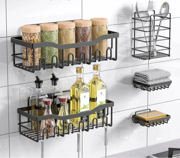 SteelRack™ - Estante Metálico de 5 Piezas Organizadoras para Baño o Cocina