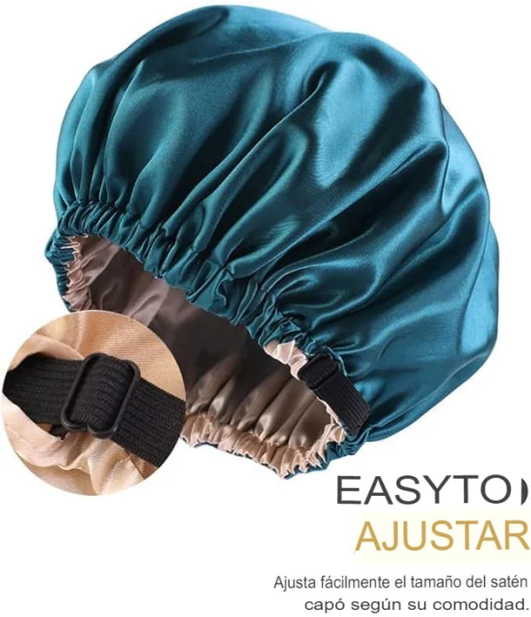 SatinBonnet - Set de 3 Gorros Bonnet Protector Nocturno de Satén para el Cuidado del Cabello, imagen 4