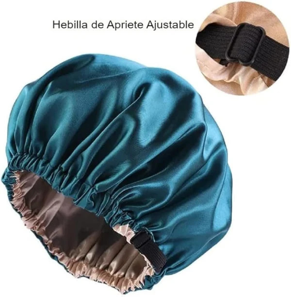 SatinBonnet - Set de 3 Gorros Bonnet Protector Nocturno de Satén para el Cuidado del Cabello, imagen 5