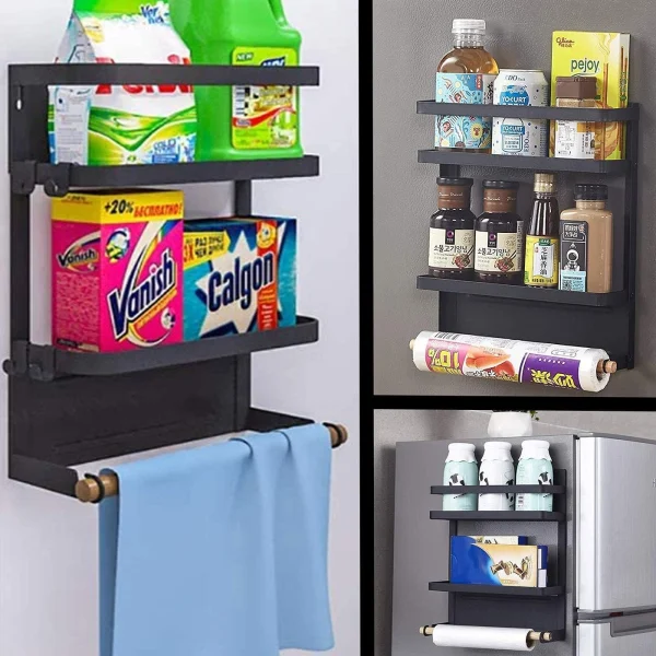 MagRack™ - Estante Magnético para Refrigerador con Estantería y Soporte para Toallas, imagen 5
