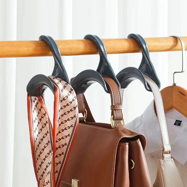 StrapSafe™ - Pack de 3 Ganchos para Armario con Sistema Anti-Doblado de Asas: Mantén tus Bolsos en Perfecto Estado, imagen 2