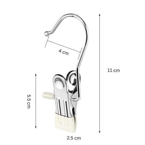 ClipHangerPro™- Set de 5 Ganchos Colgadores Multiusos en color Blanco, imagen 3