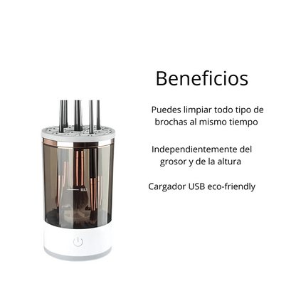 GlowBrush™ - Limpiador Eléctrico de Brochas de Maquillaje - Limpia hasta 3 a 4 Brochas a la vez, imagen 2