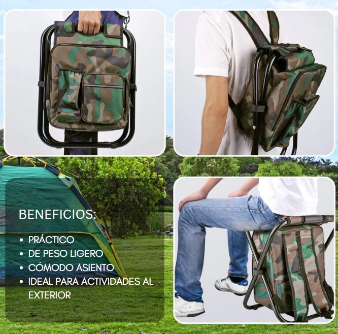 CampSeatBag™- Silla Plegable para actividades al exterior con Mochila