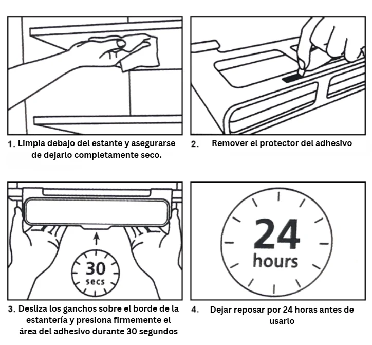 Saca el máximo provecho a tus estantes con este innovador organizador de especias. – SpiceHang™- Estante para 6 frascos de especias