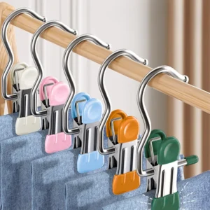 ClipHangerPro™- Set de 5 Ganchos Colgadores Multiusos en color Blanco
