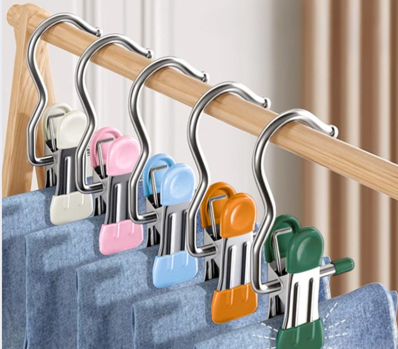 ¡EL MEJOR ALIADO EN LA ORGANIZACIÓN DE TU CLOSET! – ClipHangerPro™- Set de 5 Ganchos Colgadores Multiusos en color Blanco