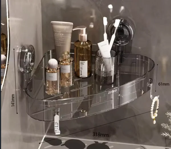 EdgeLux™ – Estante Esquinero Minimalista de baño, imagen 2