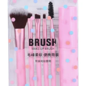 Set de 5 brochas para maquillaje con estuche viajero