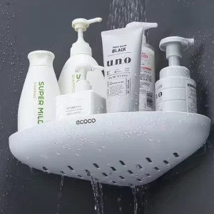 EcoCorner - Estante esquinero para baño con sistema de drenaje