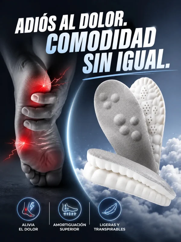 SoftFlex™ -Plantillas diseñadas para ofrecer el equilibrio perfecto entre soporte, suavidad y flexibilidad en cada paso