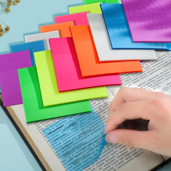 Pack de 5 Sets de Notas Adhesivas Transparentes, imagen 3