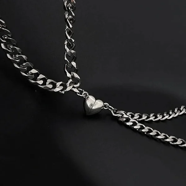 Set de pulseras magnéticas de corazón para parejas, imagen 5