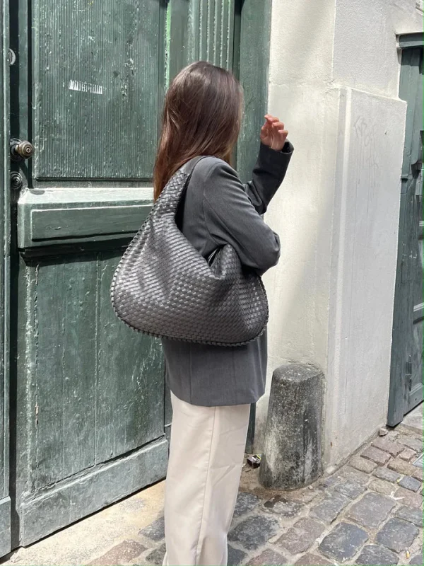 Bolso Trenzado Hobo™ de Cuero para Mujer de Alta Moda, imagen 6