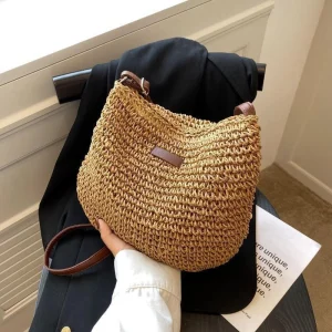 Bolso Sienna™ - Bolso Boho de Paja Tejida con Forro Interno