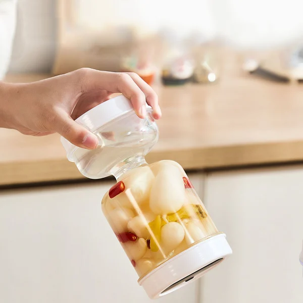 PickleMate - Tarro Separador de Pepinillos Secos y Húmedos para un Servicio sin Esfuerzo, imagen 2