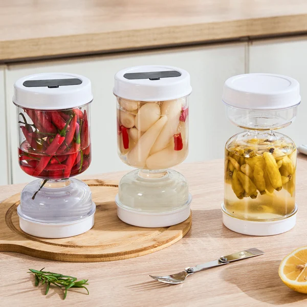 PickleMate - Tarro Separador de Pepinillos Secos y Húmedos para un Servicio sin Esfuerzo, imagen 3